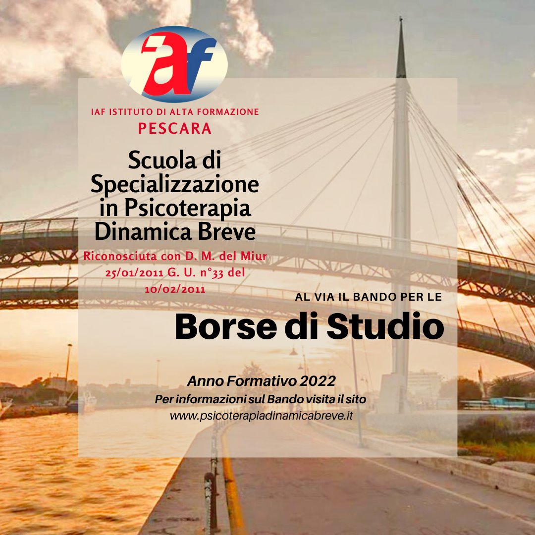 Bando delle Borse di Studio SPDB-IAF PESCARA per il primo anno formativo 2022