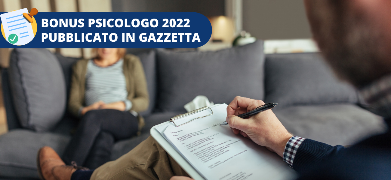 Bonus Psicologo: Pubblicato in Gazzetta Ufficiale il decreto attuativo