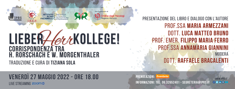 Presentazione Testo Lieber Herr Kollegel. Corrispondenza Tra H. Rorschach E W. Morgenthaler