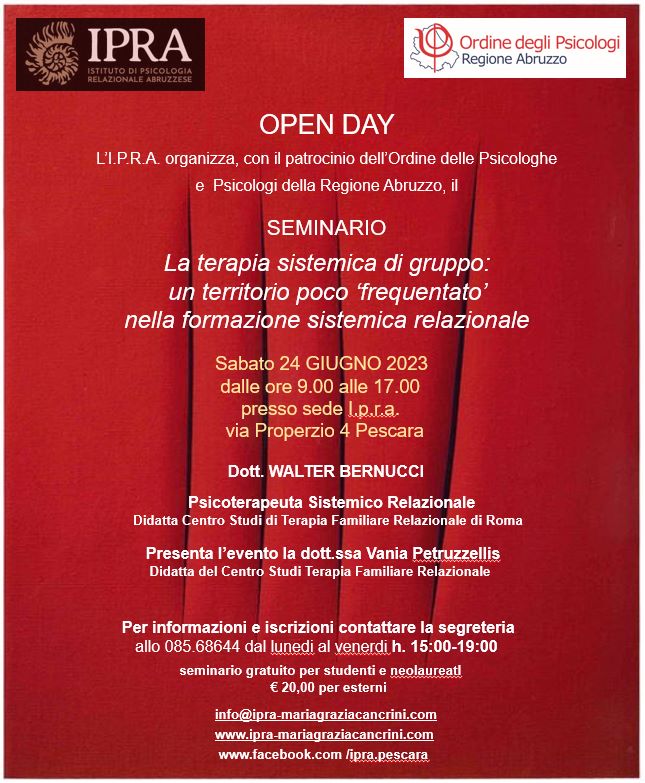 Locandina seminario Dr. Bernucci 24.06.2023