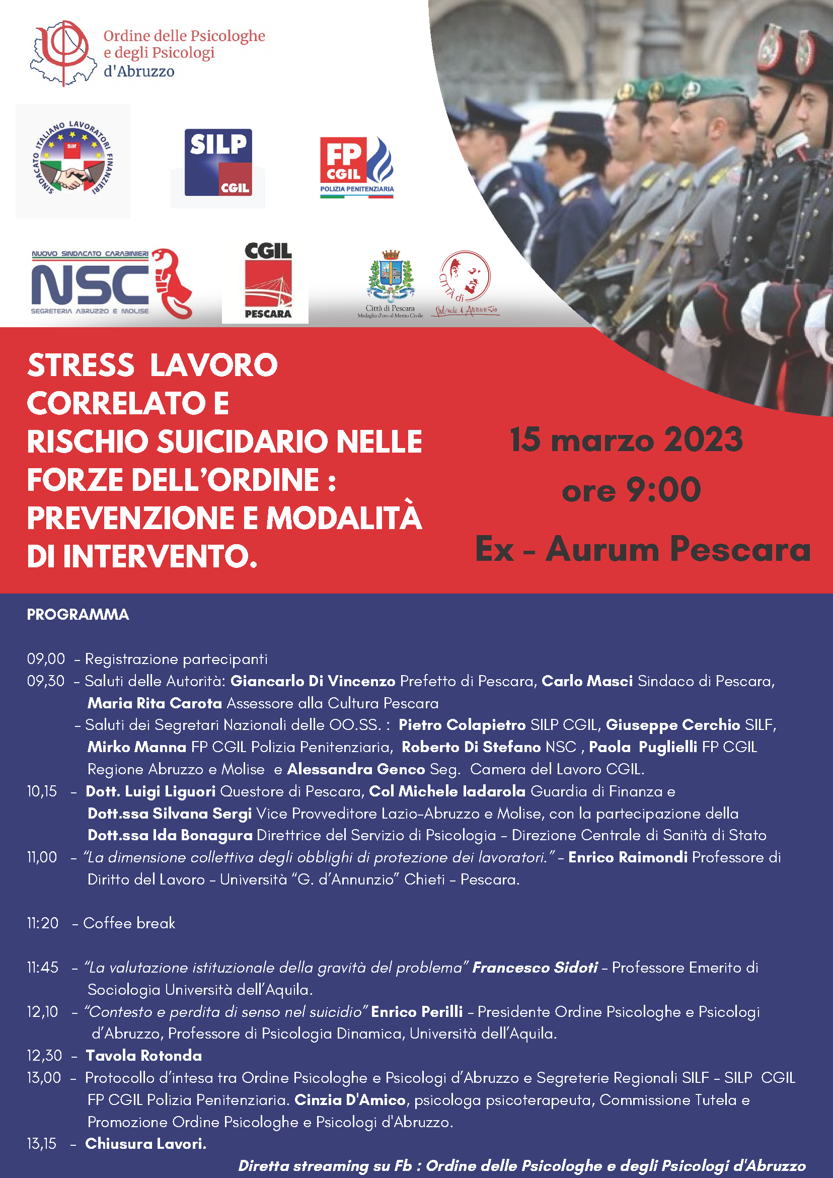 Stress lavoro correlato e rischio suicidario nelle forze dell’ordine: prevenzione e modalita’ di intervento