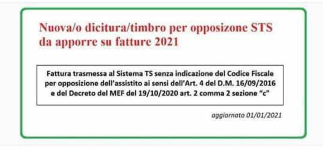 tessera sanitaria 2021