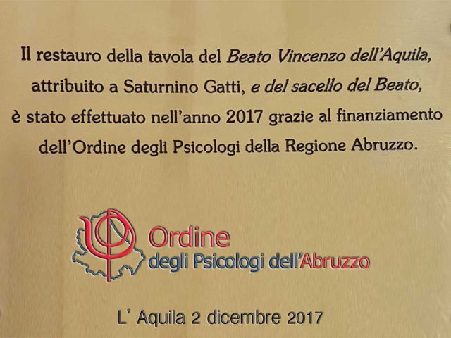 il restauro del beato vincenzo